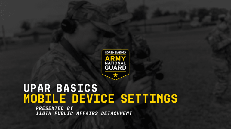 UPAR Basics — Mobile Device Settings
