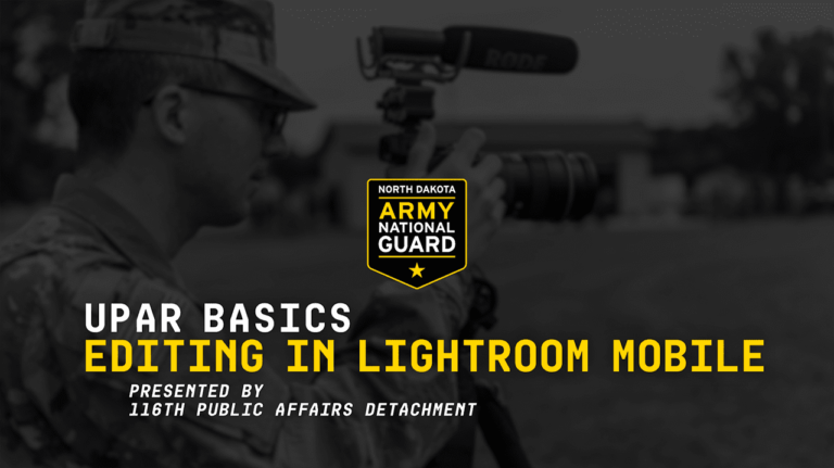 UPAR Basics — Editing in Lightroom Mobile